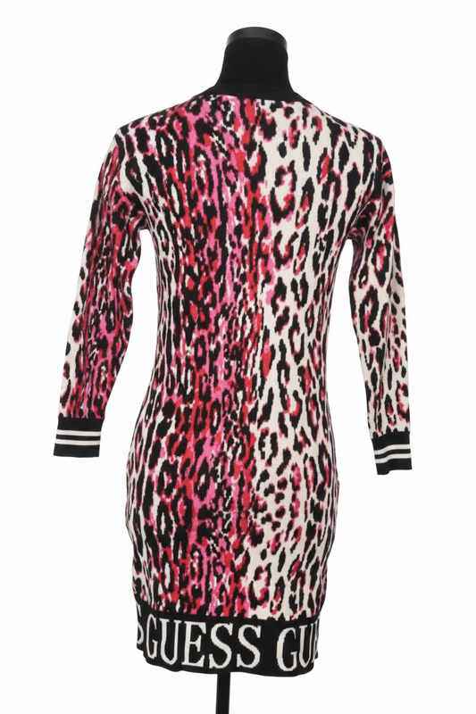 Guess Leopard Print Sweater Dress