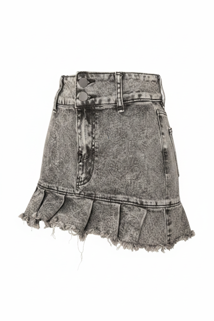 Black Denim Skirt
