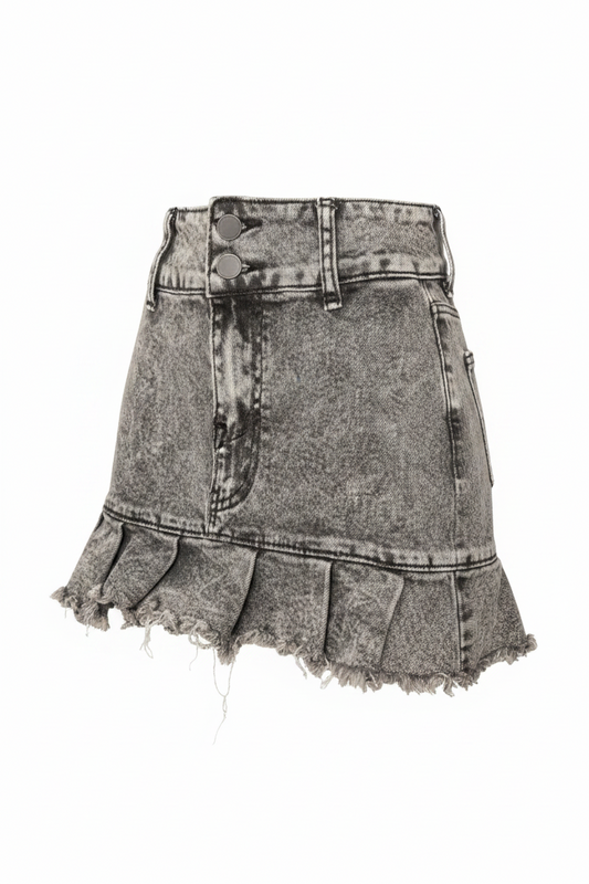 Black Denim Skirt