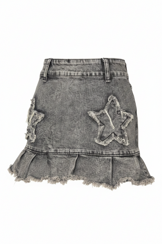 Black Denim Skirt