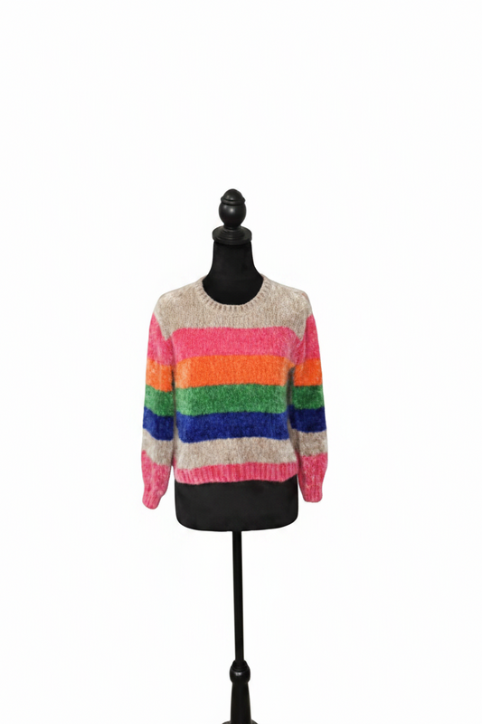 Multi-colored Striped Sweater